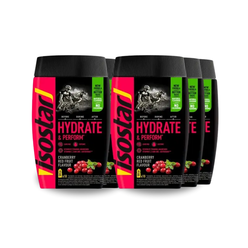 Isostar Hydrate & Perform Cranberry Red Fruit 6er Karton