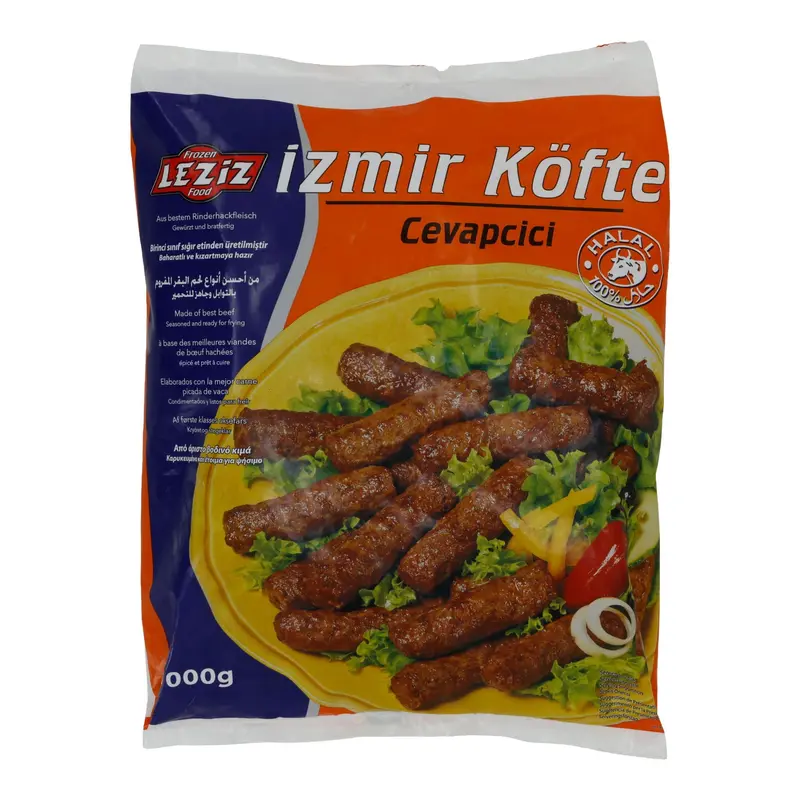 Izmir Köfte Leziz | Halal Cevapcici | Aus Rindfleisch, tiefgefroren | 1000 g