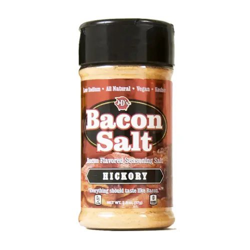 J&D's Hickory Bacon Salz, Packung mit geräuchertem Grill-Bacon-Aroma aus amerikanischem Hickory-Holz, 70g