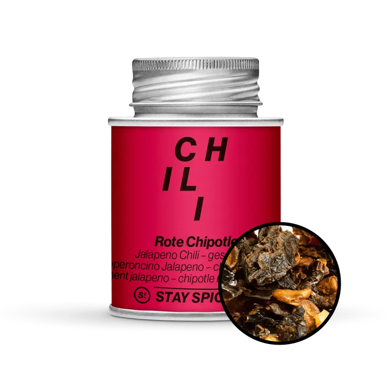 Jalapeno-Chili rot "Chipotled" geschrotet
