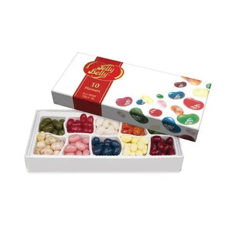 Jelly Belly 10 Geschmacksrichtungen Geschenkbox, Fruchtbonbons im Maxi-Format