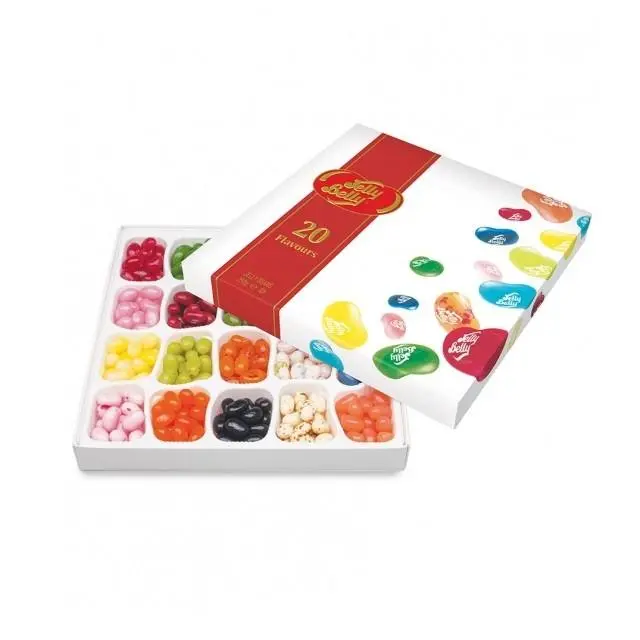 Jelly Belly 20 Geschmacksrichtungen Geschenkbox, Fruchtbonbons im Maxi-Format