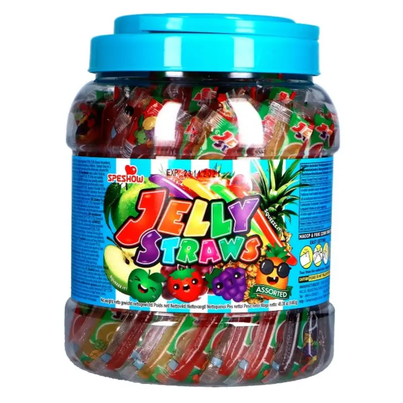 Jelly Straws Assorted, Fruchtgelatine 1400g