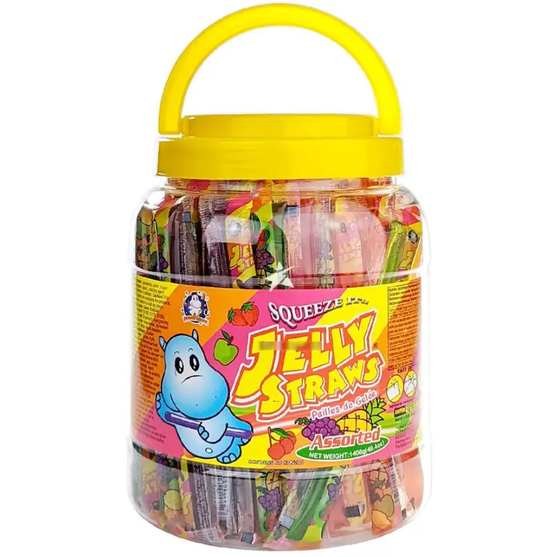 Jelly Straws Pailles De Gelée Assorted, Fruchtgelatine 1400g