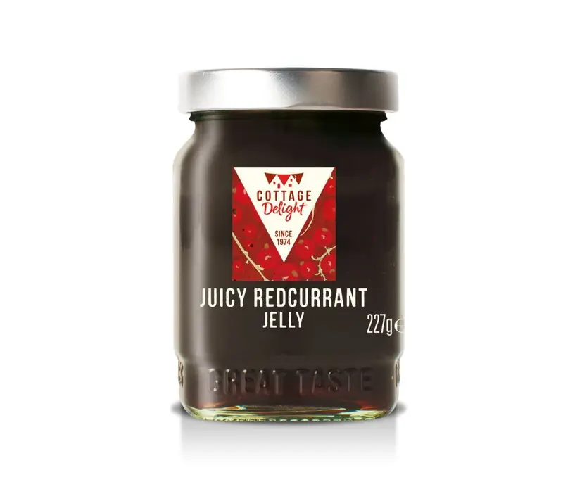 Juicy Redcurrant Jelly von Cottage Delight (227 g Glas)