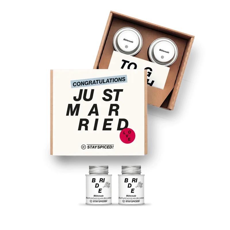 Just Married - BRIDE | Geschenke Set | 2 Gewürze