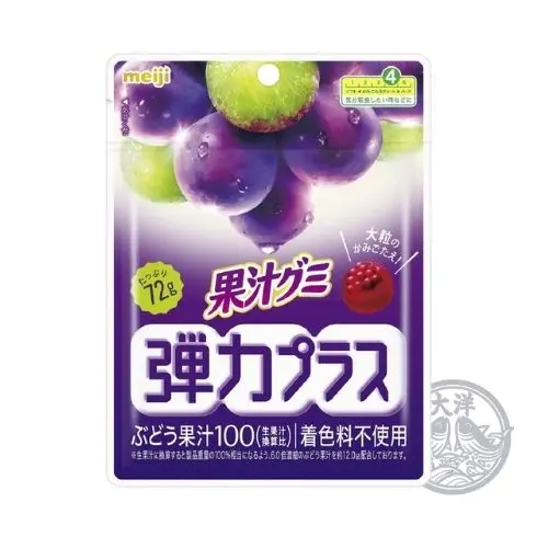 Kajyu Gumi Danryoku Plus Budo (Chewy Grape Gummy Candy)