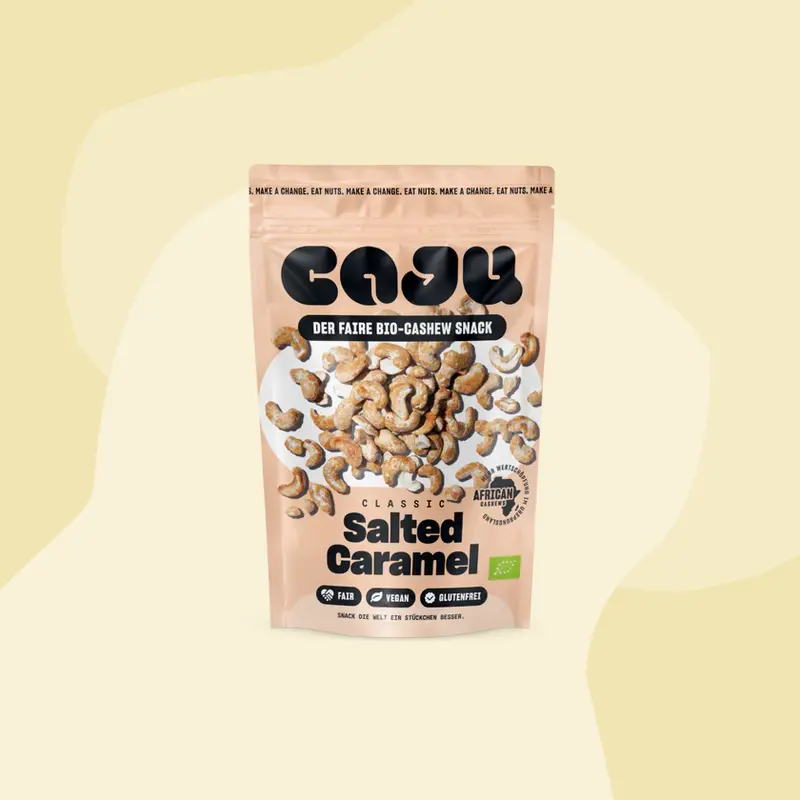 Kandierte Bio-Cashewkerne mit Salzkaramell