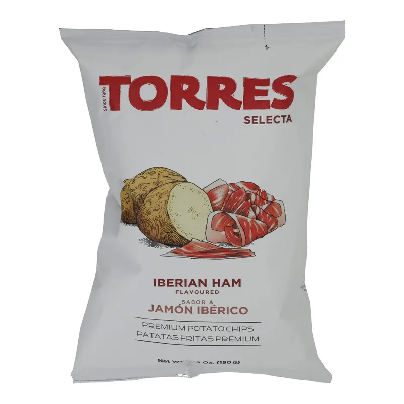 Kartoffelchips Torres | Iberico Schinken Geschmack | Premiumqualität, aromatisiert | 150 g