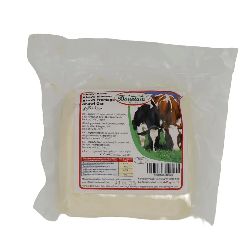 Käse Boustan Akawi Käse | Weich | Milder Käse für süße & herzhafte Speisen | 400 g