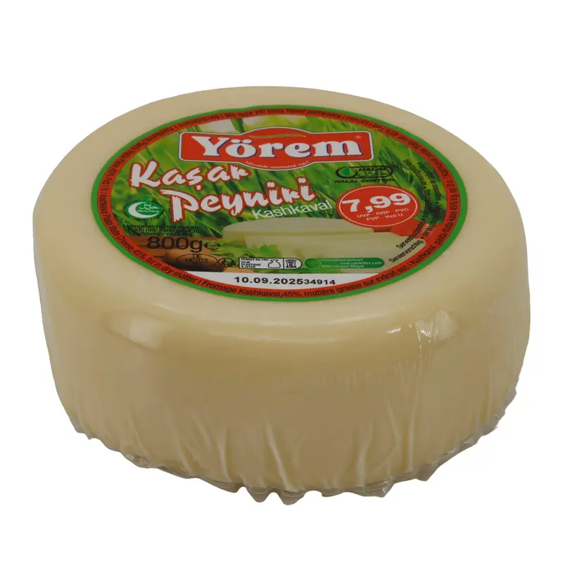 Käse Yörem Kaşar Peyniri | Halbfester türkischer Käse | 45 % Fett i. Tr. | 800 g