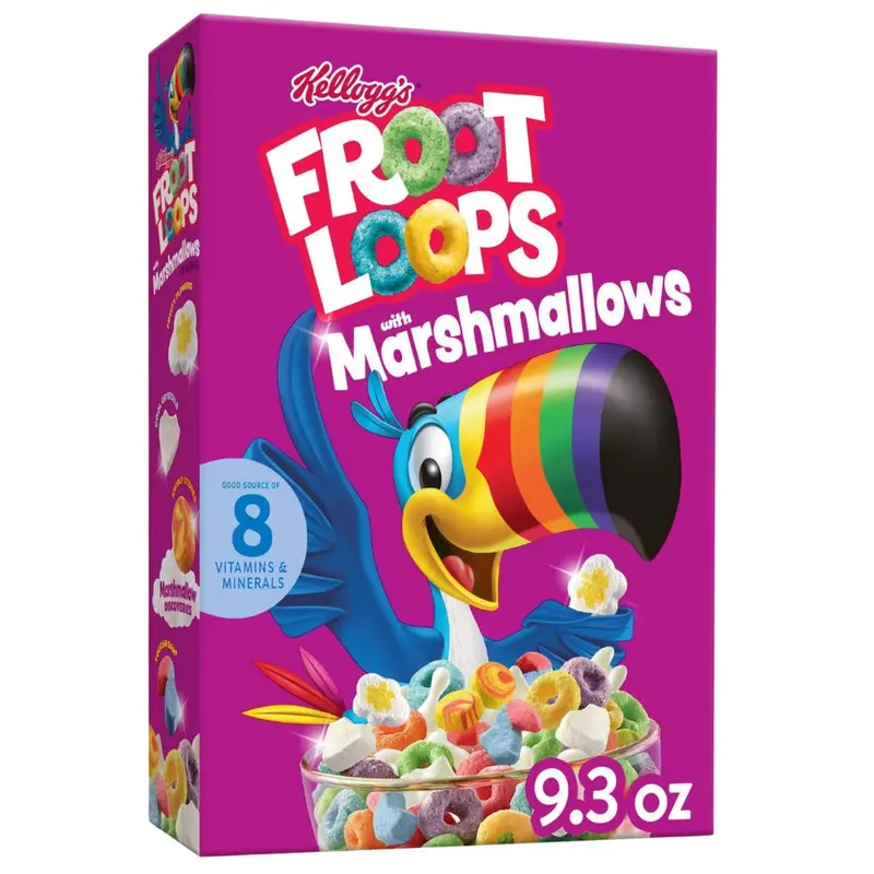 Kellogg's Froot Loops Marshmallows Cereal, Müsli mit marshmallow 263g