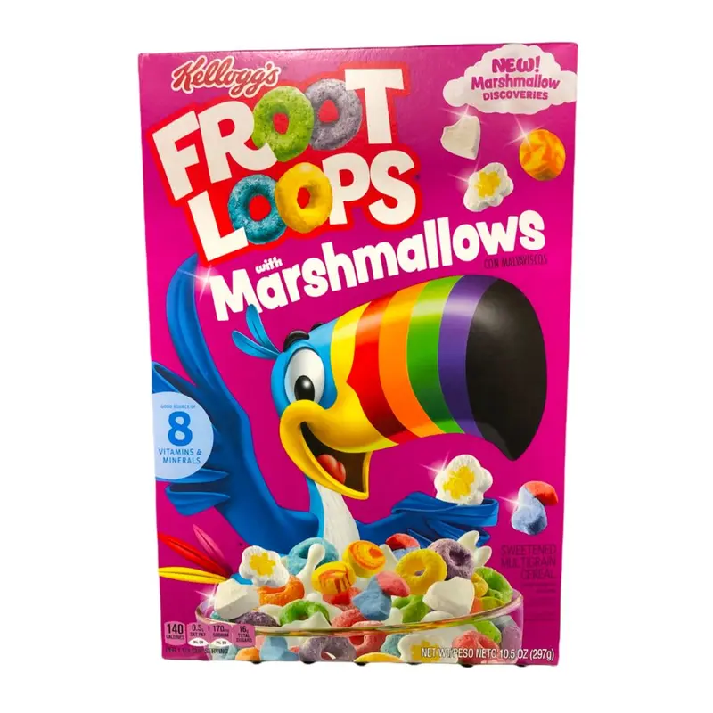 Kellogg's Froot Loops Marshmallows, Fruchtgetreide und marshmallow 297g