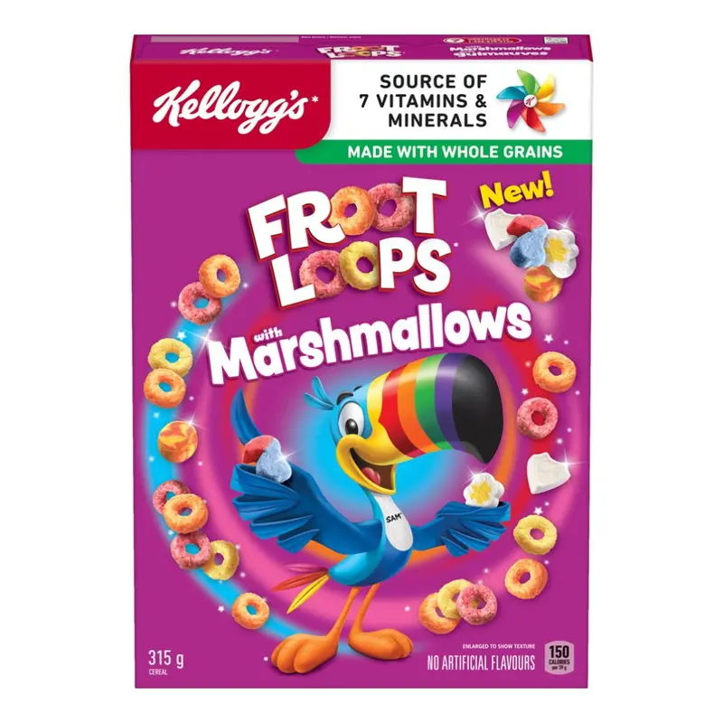 Kellogg's Froot Loops Marshmallows, Frühstückscerealien mit Marshmallows, 315g