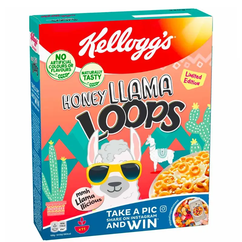 Kellogg's Honey Lama Loops, Honiggetreide 330g