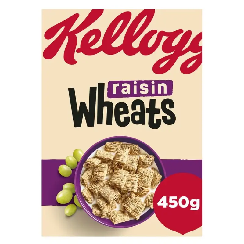Kellogg's Raisin Wheats, mit Traubencreme gefülltes Müsli 450g