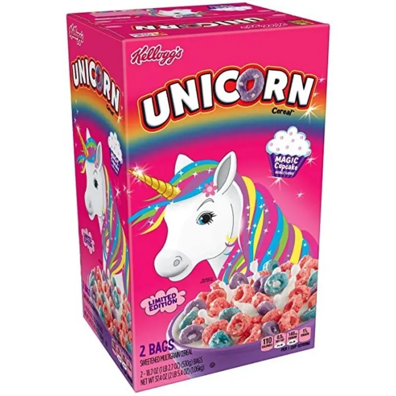 Kellogg's Unicorn Cereal 2 Bags, Einhorn-Müsli im Maxi-Format