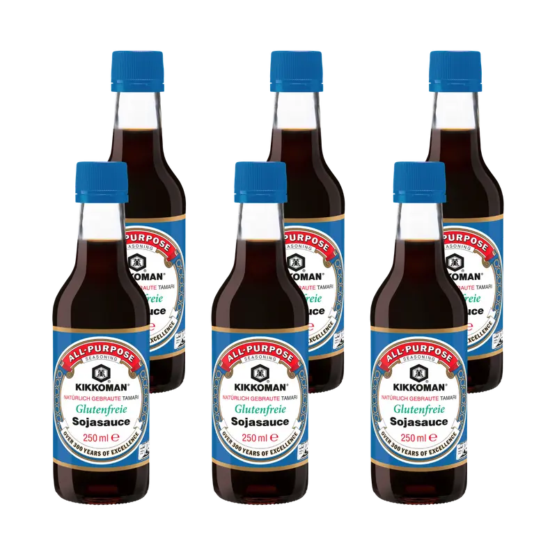 Kikkoman Soja-Sauce Glutenfrei - 6x 250ml