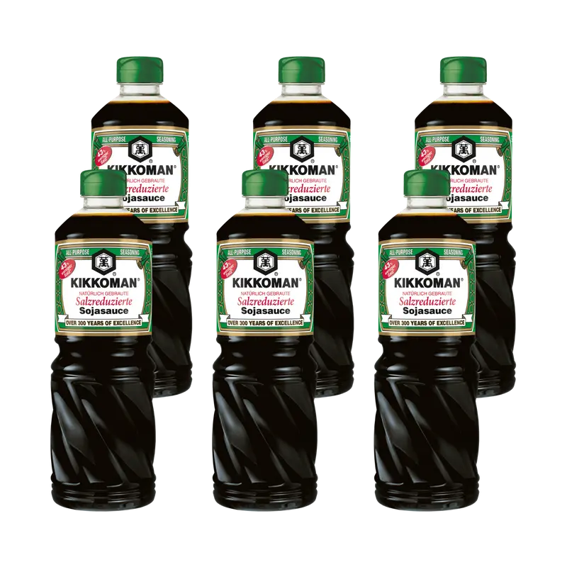 Kikkoman Soja-Sauce weniger Salz - 6x 975ml