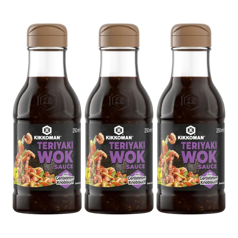 Kikkoman Teriyaki Knoblauch Sauce - 3x 250ml