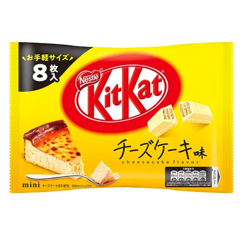 Kit Kat Mini Cheese Cake Flavor, Waffel überzogen mit Käsekuchen-Geschmackcreme, 93g