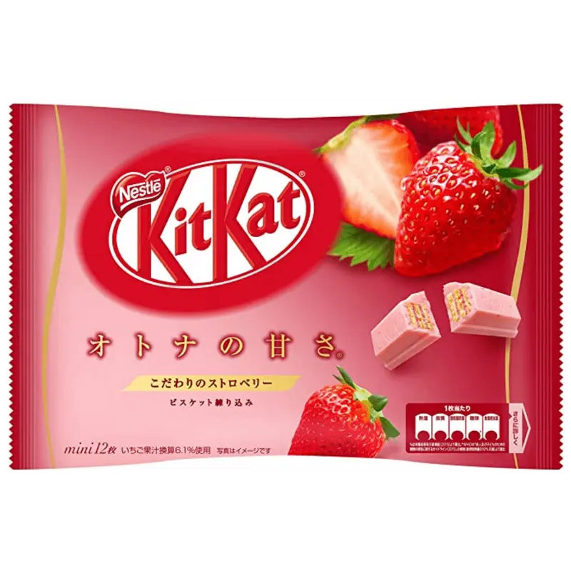 Kit Kat Mini Strawberry, Waffel überzogen mit Erdbeercreme 136g