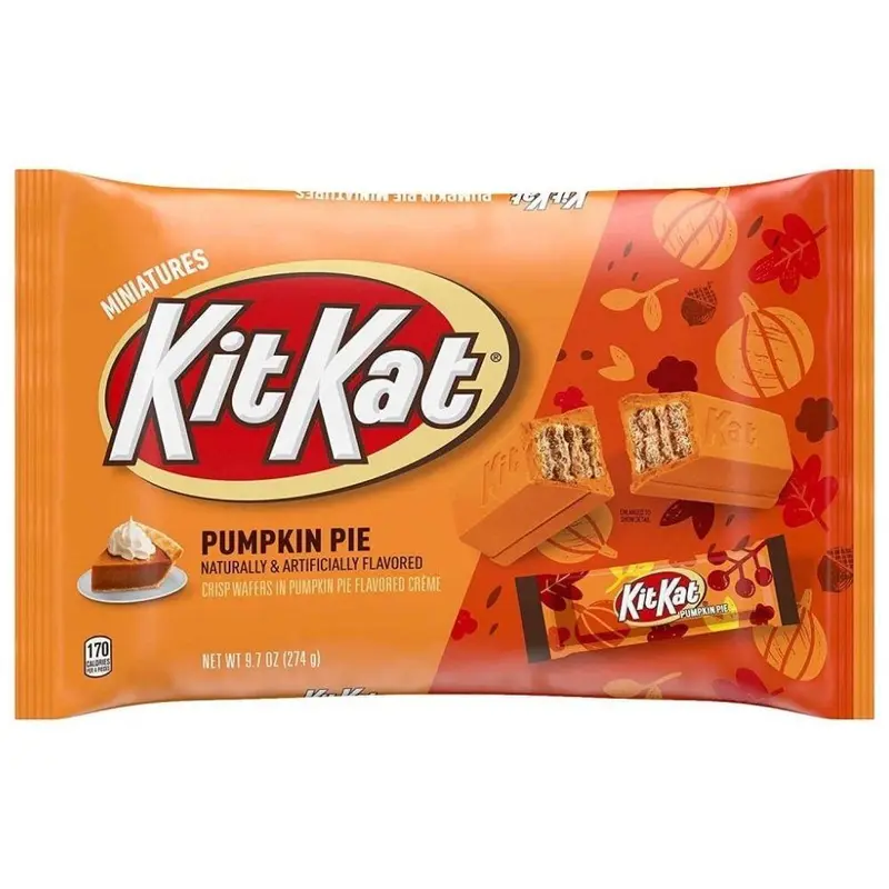 Kit Kat Pumpkin Pie, Packung mit 274g mit Kürbiscreme gefüllten Waffeln