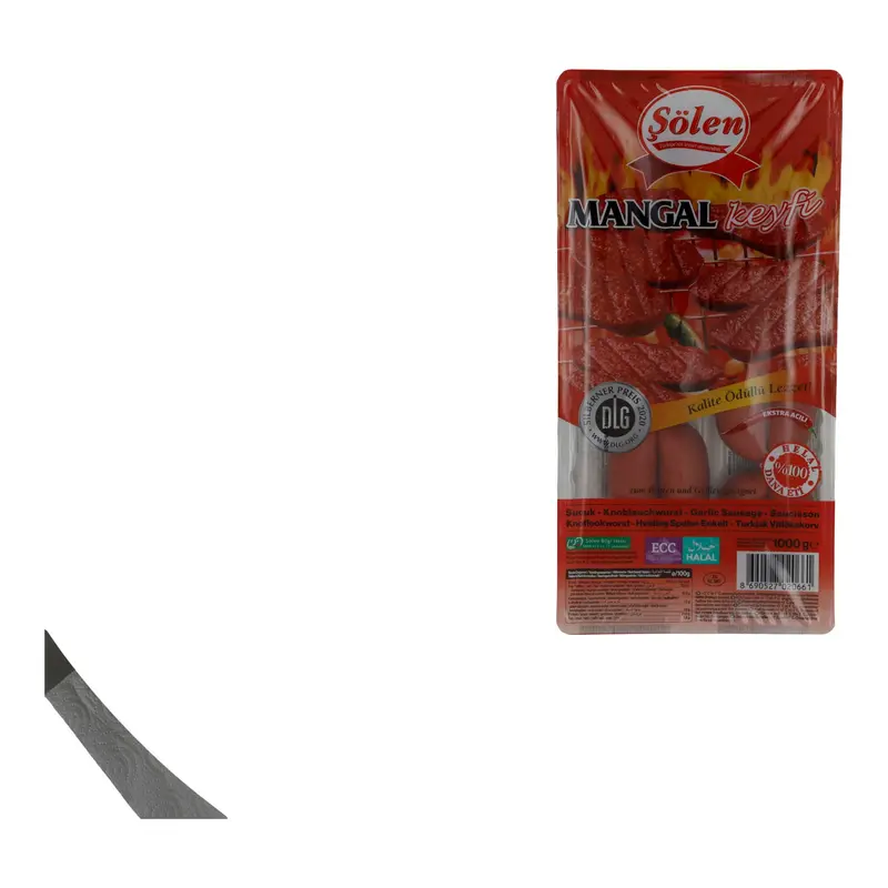 Knoblauchwurst Sölen Mangal Keyfi Sucuk | Extra scharf | Für Grill & Pfanne | 1000 g
