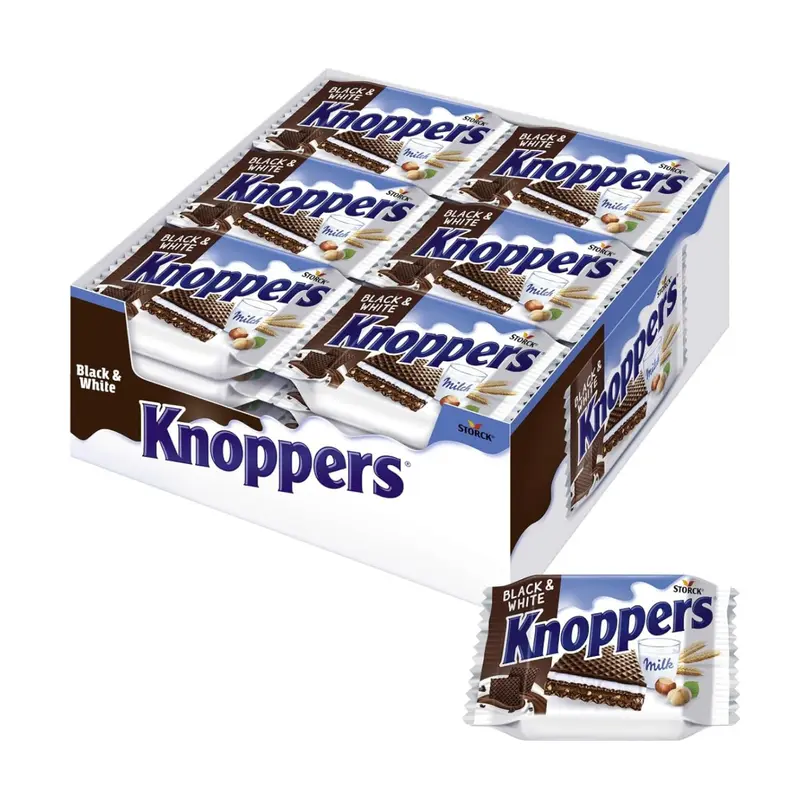 Knoppers Black & White Waffelschnitten 24 x 25g