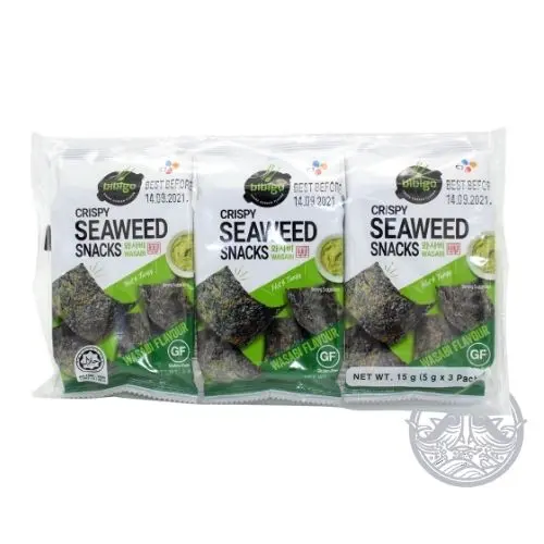 Knusprige Algensnacks (Wasabi)