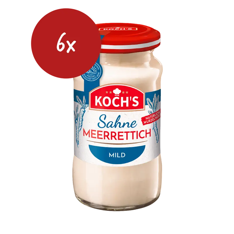 Koch's Sahne Meerrettich mild - 6x 240ml