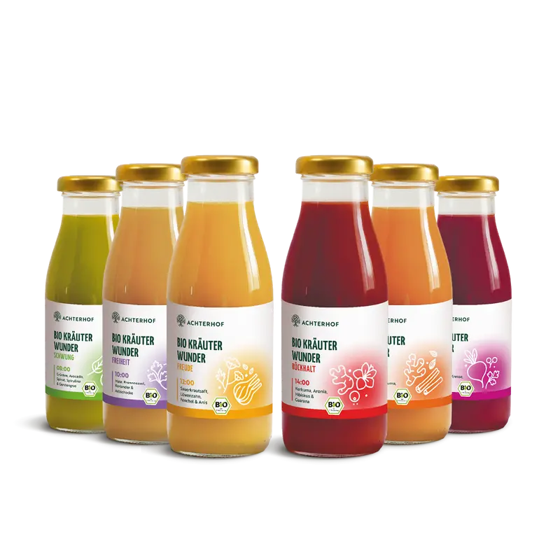 Kräuterwunder Bio Fastenkur 1-7 Tage (6 Flaschen pro Tag)