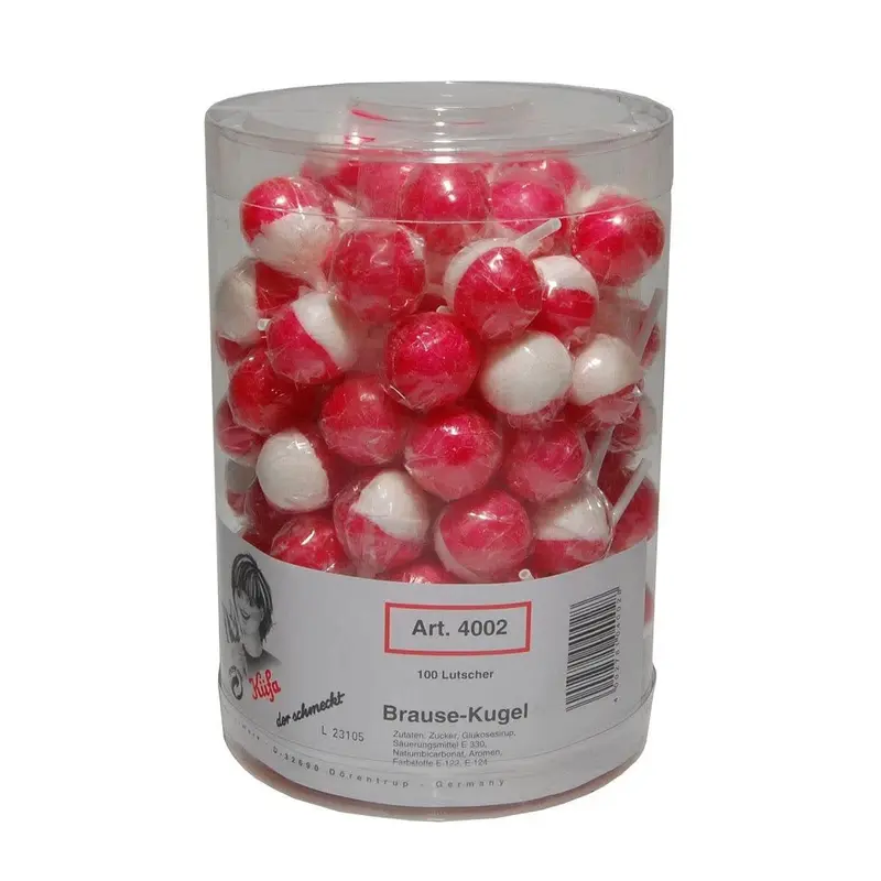 Küfa Brause Kugel Lolly, 100 Stück, 1600g