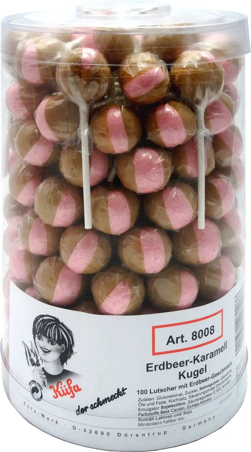 Küfa Erdbeer-Karamell-Kugel, 1er Pack (1 x 100 Stück)