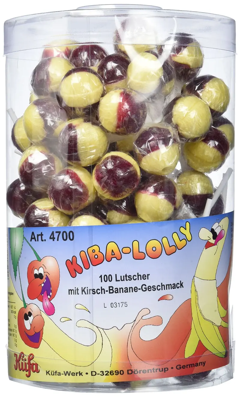 Küfa KiBa Lolly Kirsch-Banane, 100 Stück 1,7kg