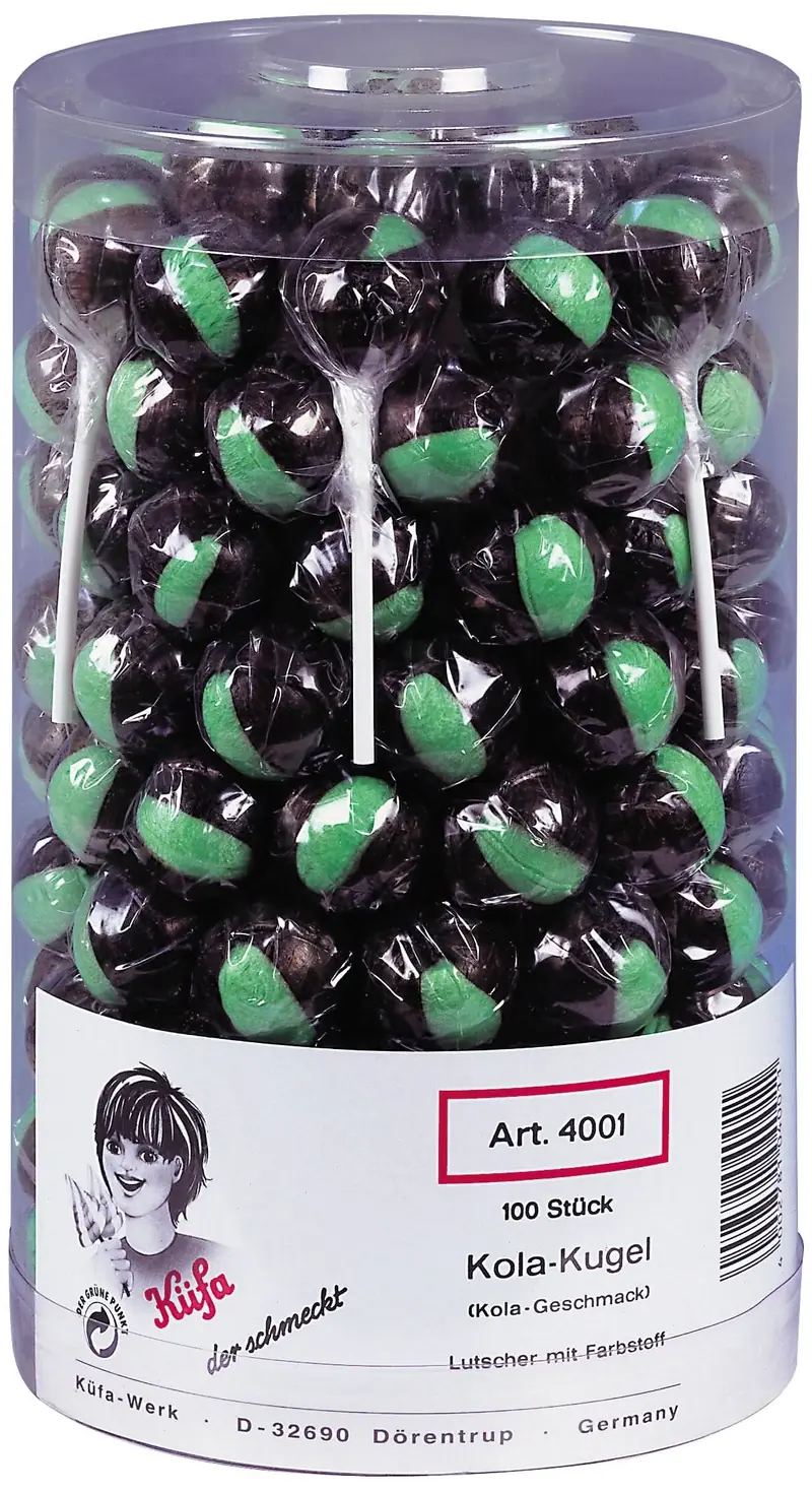 Küfa Kola Kugel Lolly 100 Stück 1,7kg