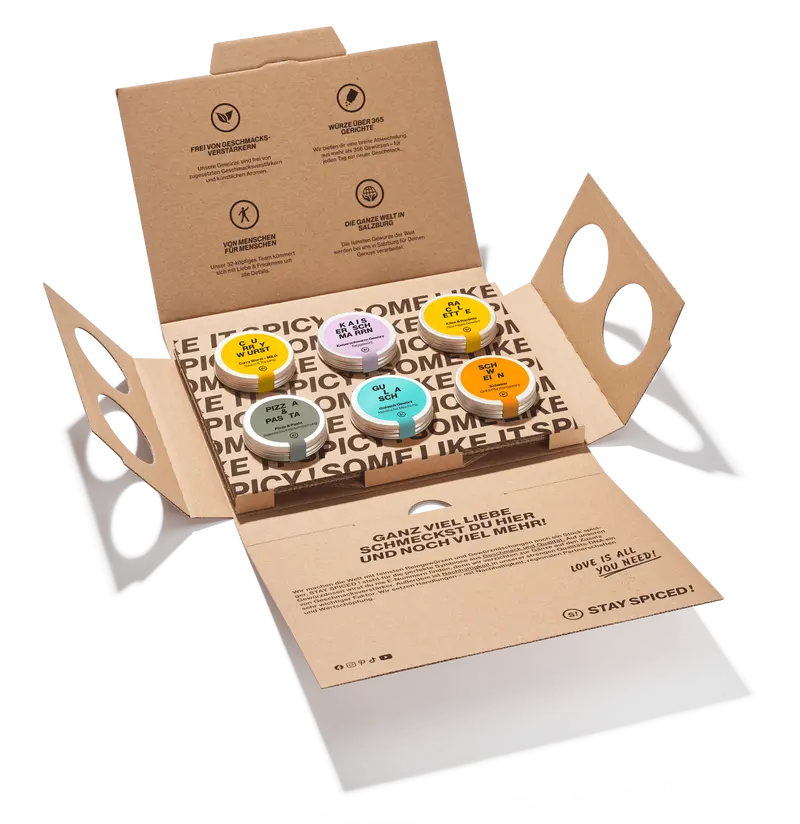 LÄNDERSET | Gewürze Probier-Set | 6 Mikro-Gewürzdosen