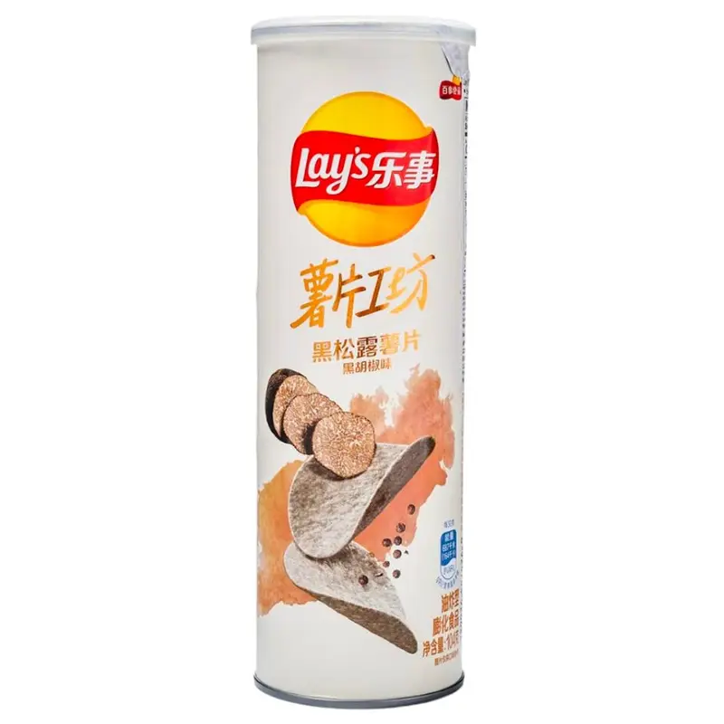 Lay's Black Truffle & Black Pepper, Chips mit Trüffel- und schwarzem Pfeffergeschmack, 104g