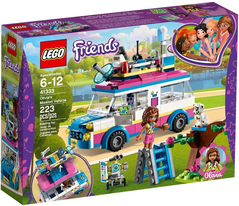 LEGO Friends 41333 - Olivias Rettungsfahrzeug, Beliebtes Kinderspielzeug