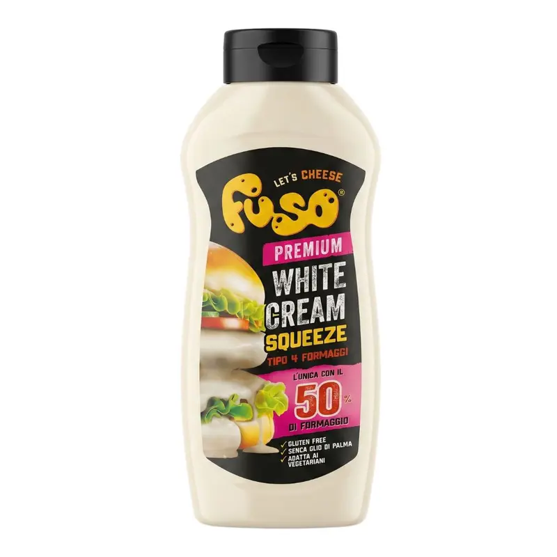 Let's Cheese Fuso Premium White Cream Squeeze, weiße Käsesauce zum Schmelzen, 950 g