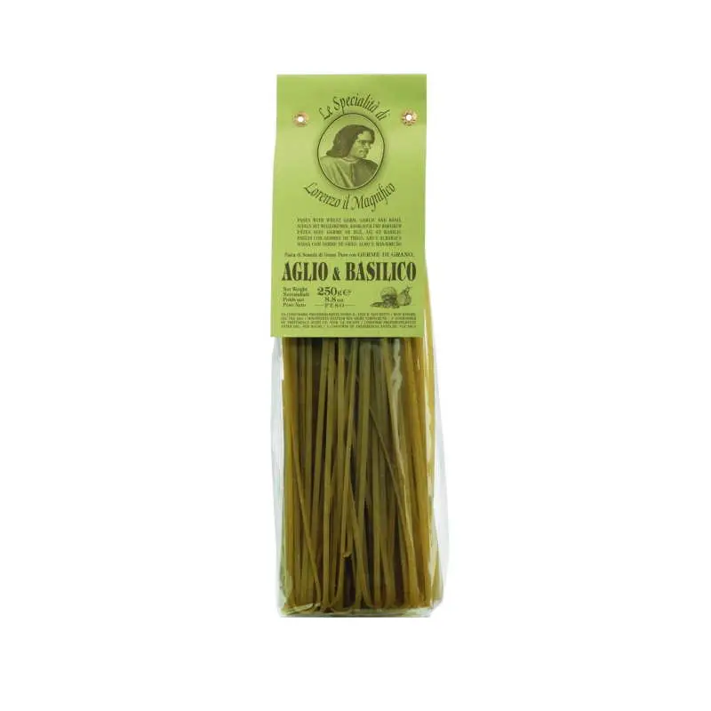 Linguine mit Knoblauch und Basilikum