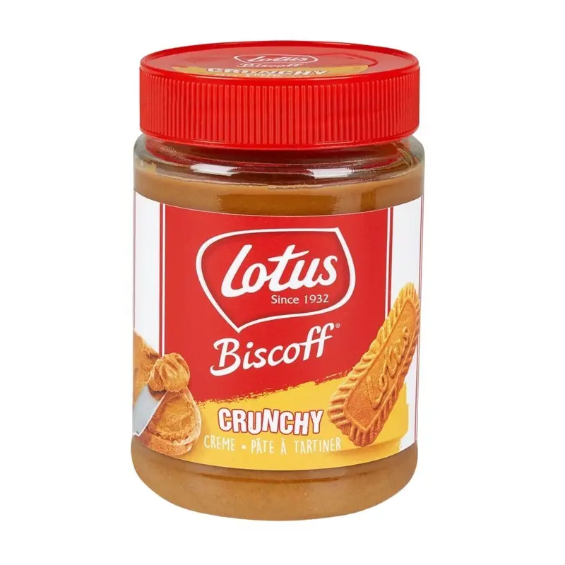 Lotus Biscuit Crunchy Creme, Lotus-Cremeglas mit Zimt und Karamell mit Keksstückchen, 380g