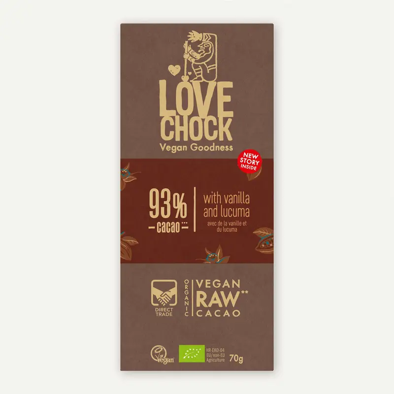 Lovechock Tafel 93% Kakao Vanille & Lucuma