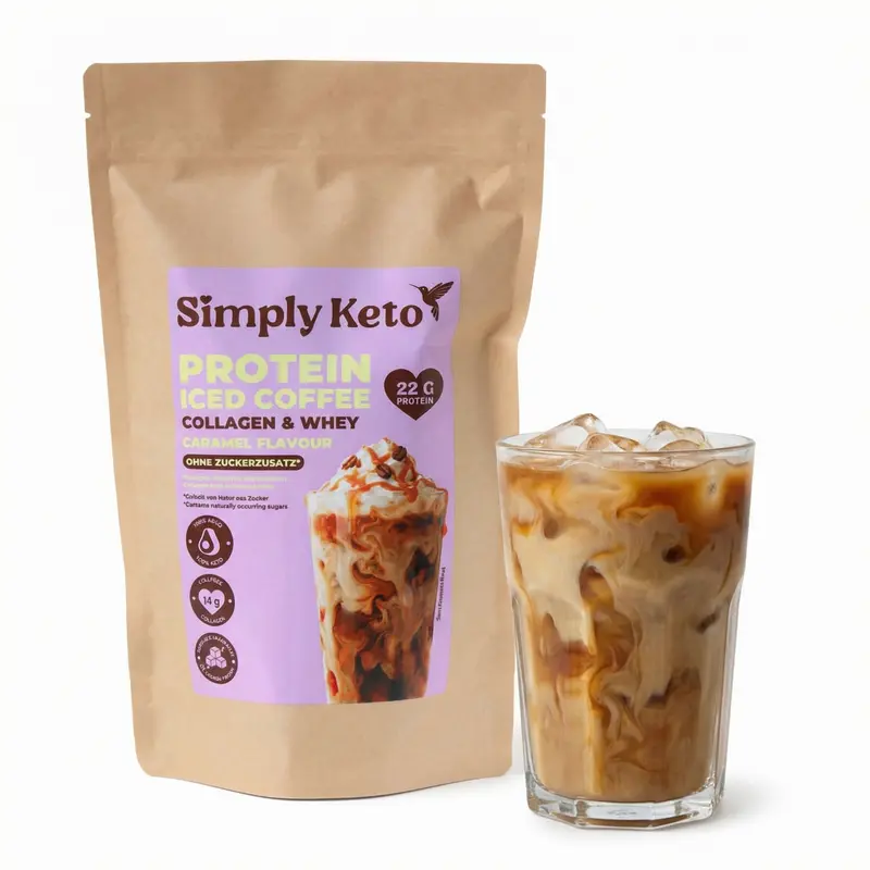 Lower-Carb* Protein Eiskaffee | Karamell