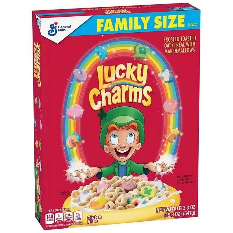 Lucky Charms Family Size, Müsli mit marshmallow im Familienformat von 547g