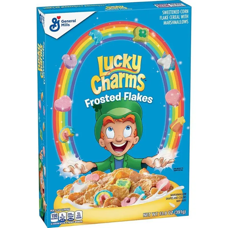 Lucky Charms Frosted Flakes, Cornflakes mit Marshmallows von 391g