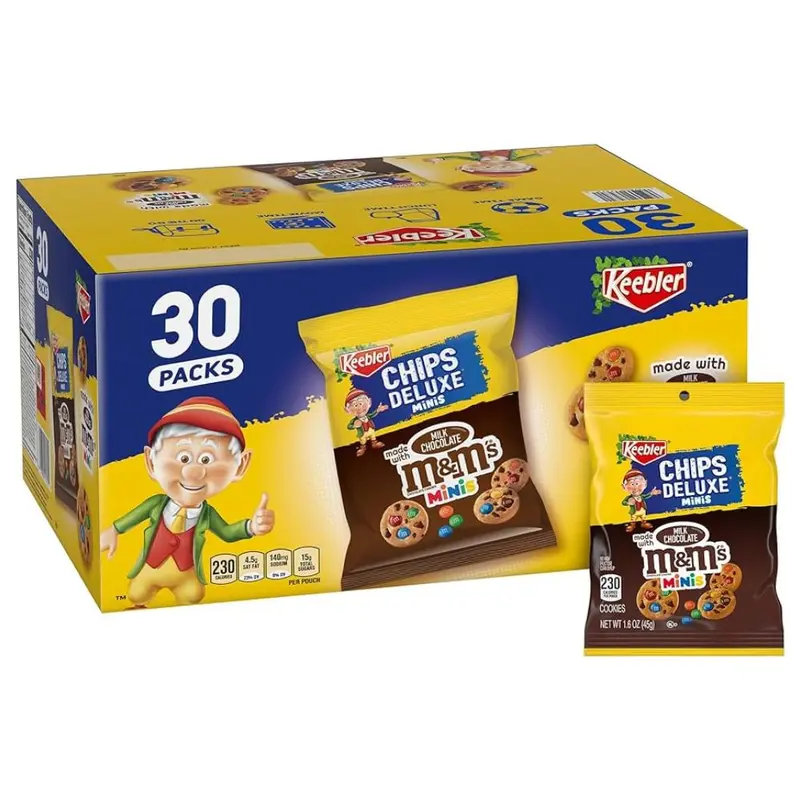 M&M's Minis Bite Size Cookies, Schokoladenkekse mit M&M's 45g (Packung mit 30)