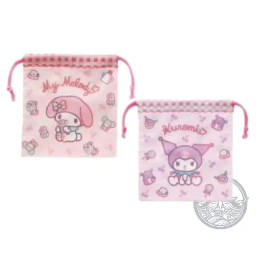 Machi Tsuki Kinchaku 2p My Melody Kuromi Nuigurumi KB64WN (My Melody & Kuromi