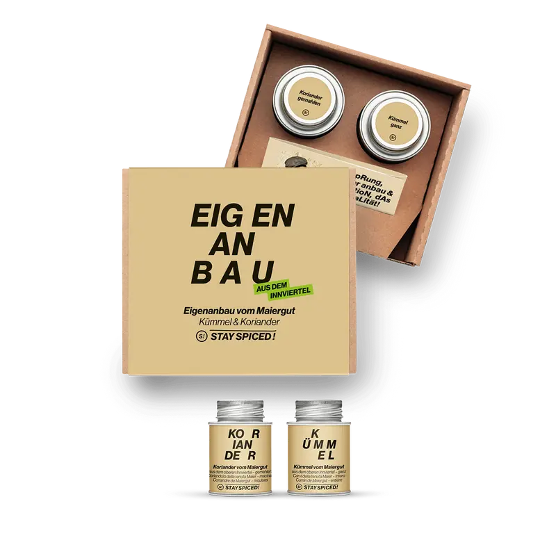 Maiergut Koriander und Kümmel | Gewürze Set | 2er Geschenkbox