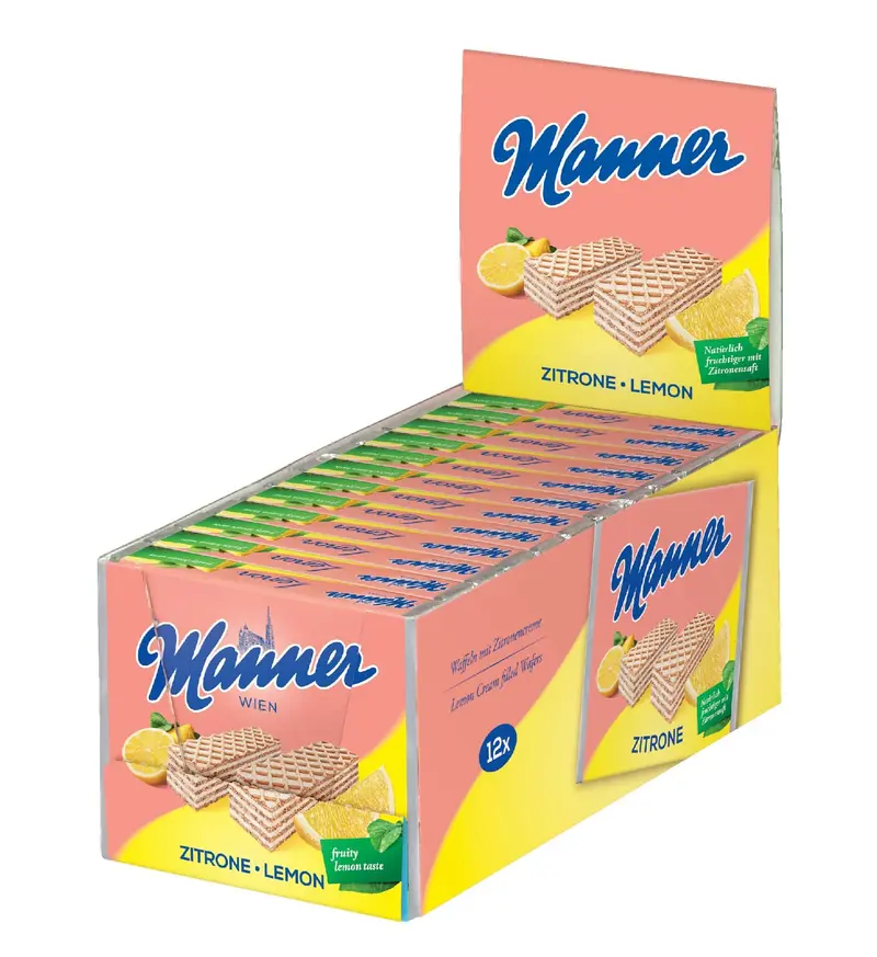 Manner Zitronen Waffeln 12er Pack (12 x 75 g)